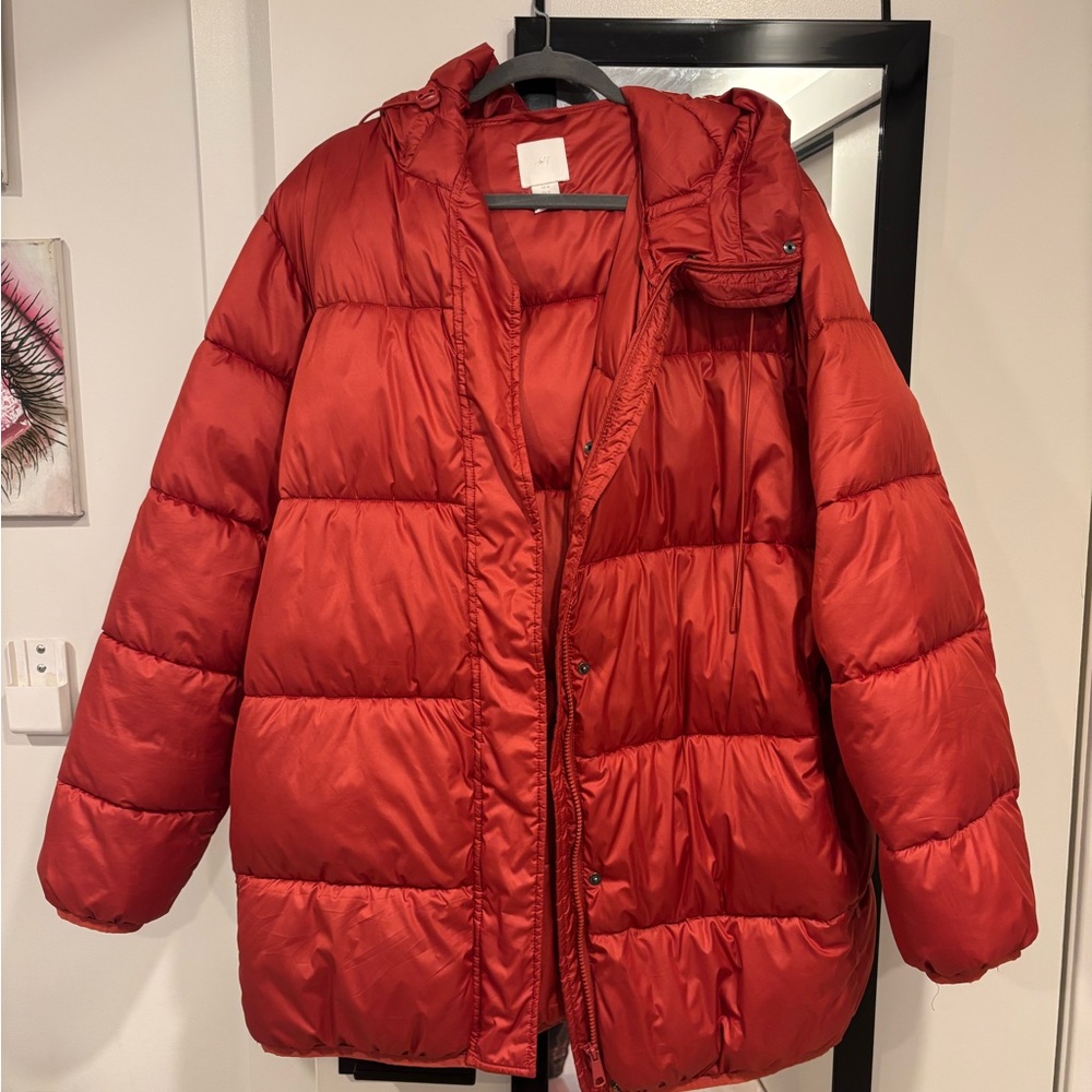 H&M Cherry Red Puffer Jacket